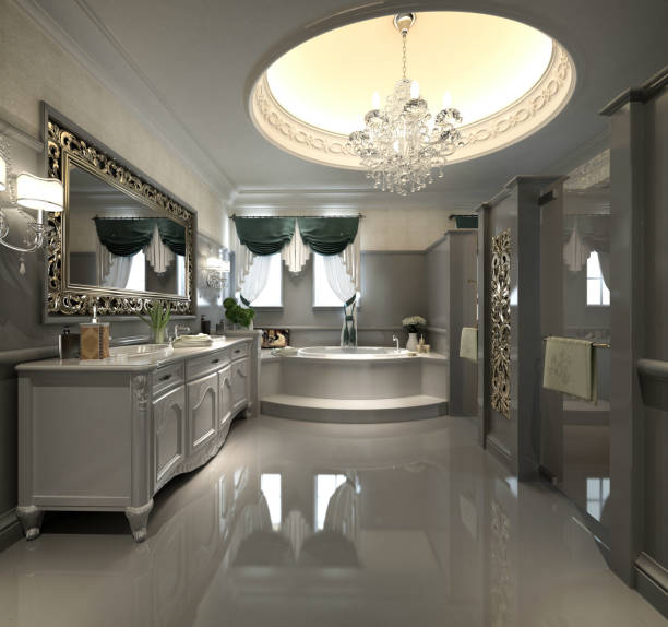 istock 3D Render of Luxury Bathroom 1176226172