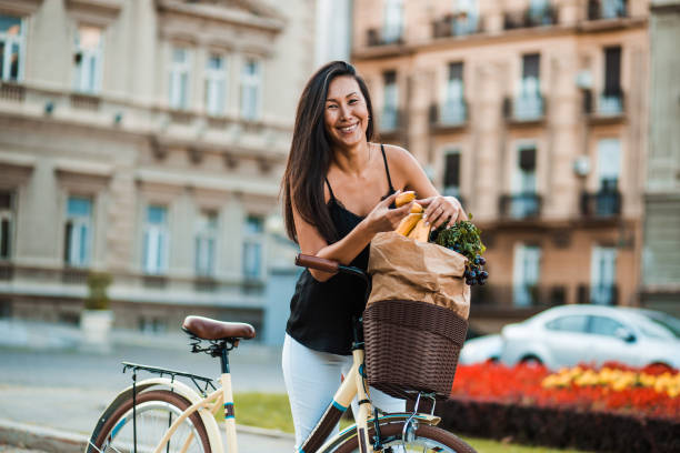 istock Coming back from buying healthy food 1176233462