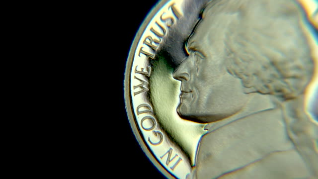 In God We Trust - close up Nickel coin