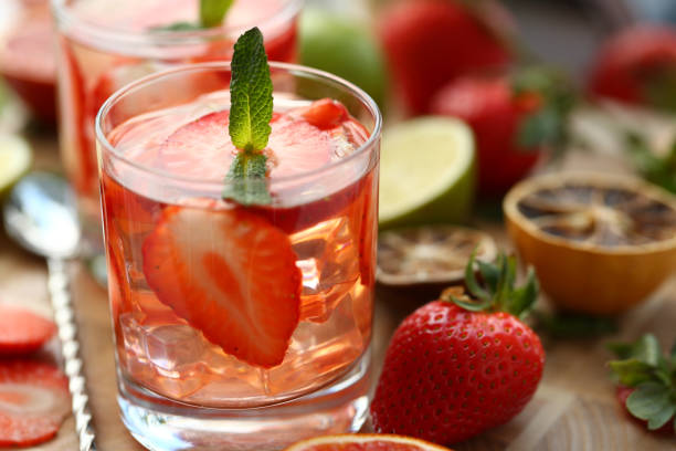 istock Strawberry punch home made cocktail closeup 1176237513