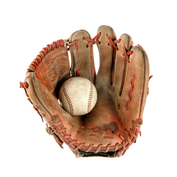 rękawica baseballowa na białym - baseballowa rękawiczka zdjęcia i obrazy z banku zdjęć