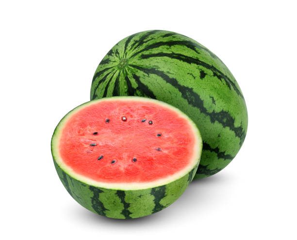 istock whole and half watermelon fruit isolated on white background 1176250249