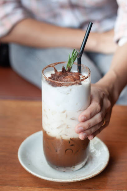 istock Iced coffee toping with whipped cream, 1176252140