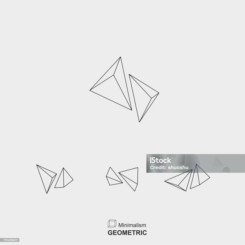 Set Of Minimalism Triangle Group Pattern For Design Stock Illustration ...
