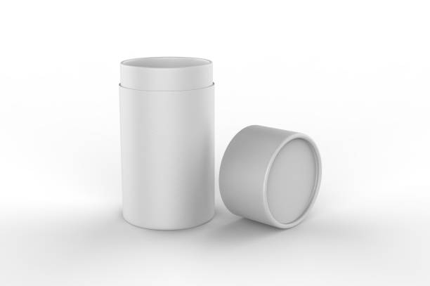 istock Blank Kraft Paper Push Up Tube For Branding. 3d render illustration. 1176257399
