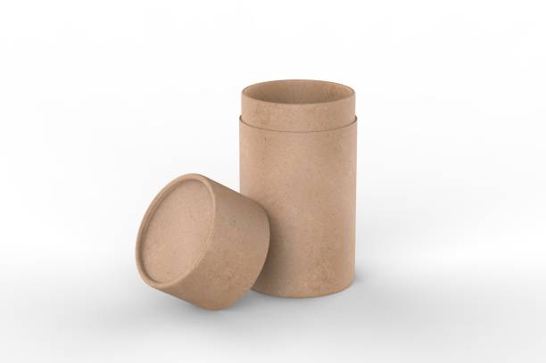 istock Blank Kraft Paper Push Up Tube For Branding. 3d render illustration. 1176261314