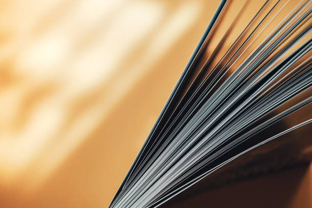 istock Beautiful new book on a orange background. Top view. 1176272170
