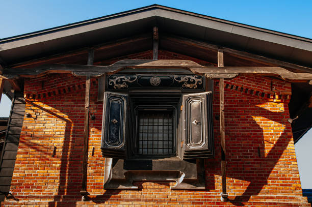 old loft window in a triangular shape