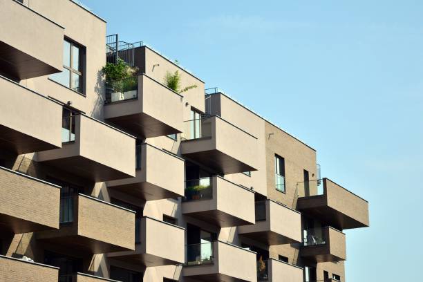 istock Modern apartment buildings on a sunny day with a blue sky. 1176272570