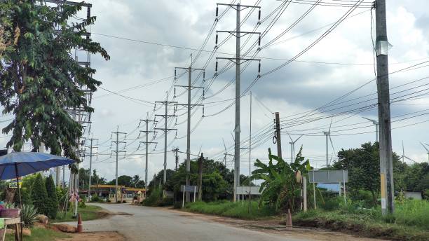 istock The village  was getting benefits  from wind power  farm land 1176277614