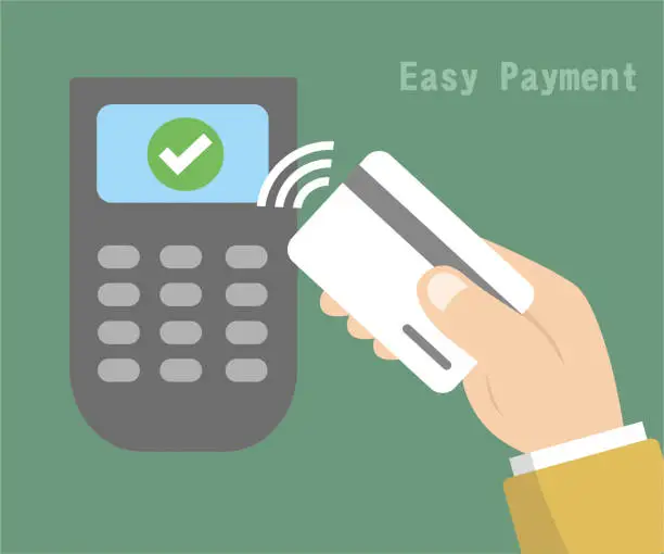 Vector illustration of contactless payment vector illustration