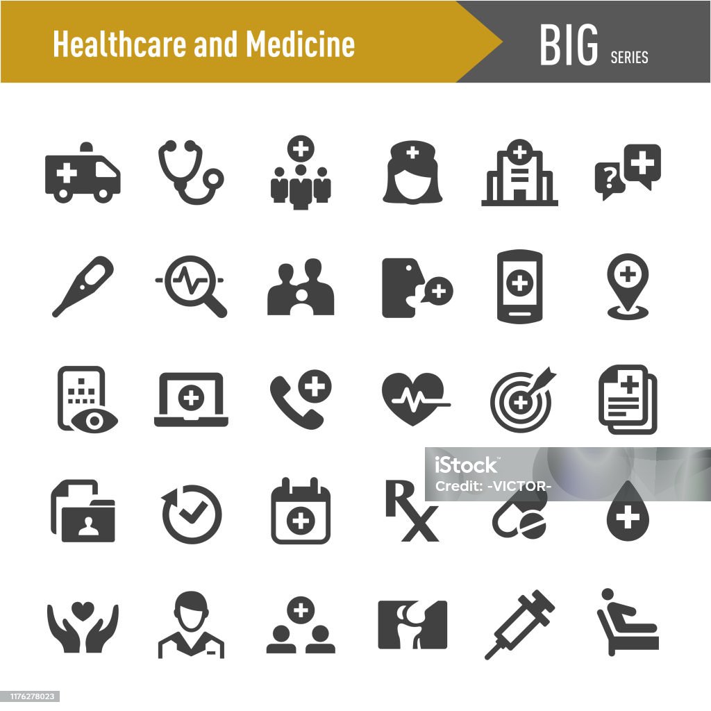 Healthcare and Medicine Icon - Big Series Healthcare, Medicine, Icon stock vector