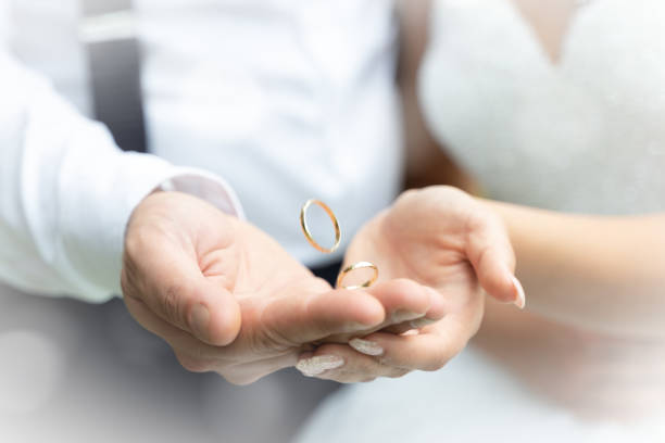 Weddingrings in the air