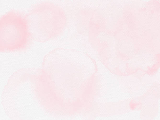 bildbanksillustrationer, clip art samt tecknat material och ikoner med ljusrosa papper textur bakgrund. kant av nyanser av ljusrosa färg stänk droppar. akvarell stroke designelement. rosa färgad handmålad abstrakt konsistens. - rosa bakgrund