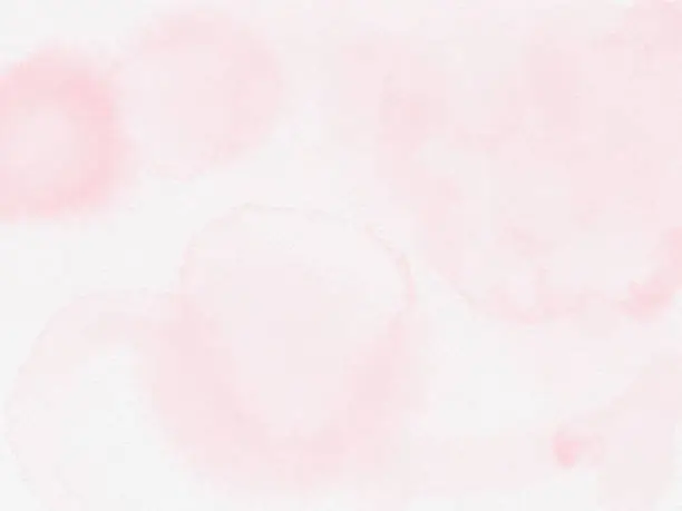 Vector illustration of Light Pink Paper Texture Background. Border of hues of light pink paint splashing droplets. Watercolor strokes design element. Pink colored hand painted abstract texture.