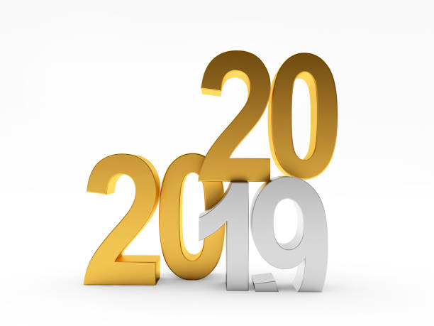istock The silver number 19 changes to golden number 20. 1176284766