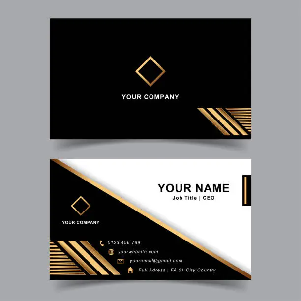 Vector illustration of Editable modern and elegant business card