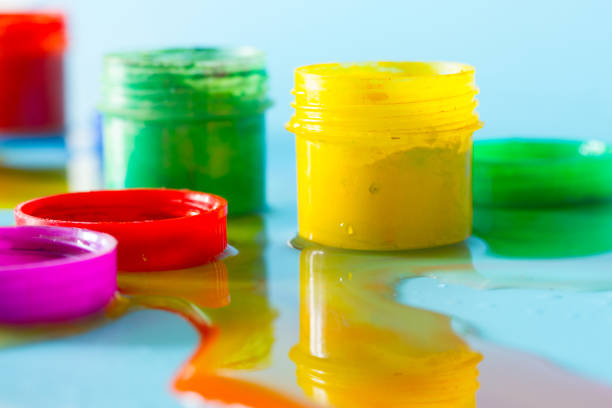 istock Colorful paints in cans 1176292410