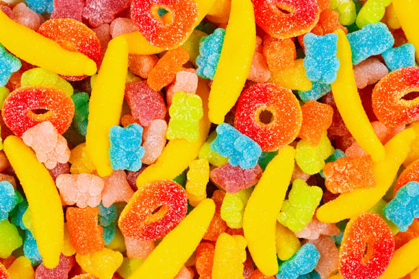 istock Assorted gummy candies. Top view. Jelly  sweets. 1176293928