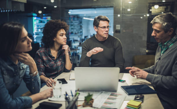 istock Business talk in the office! 1176298789