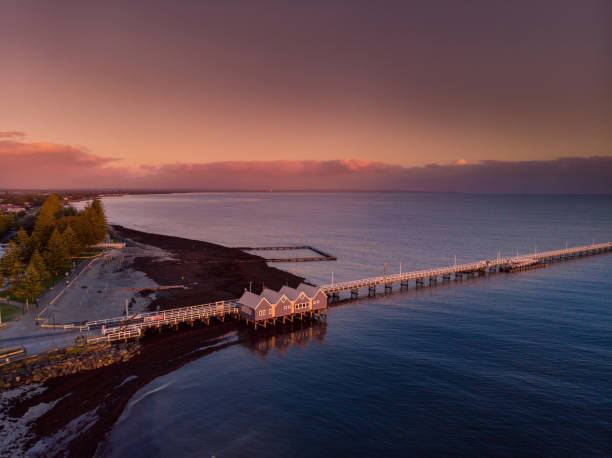 cais de busselton - margaret river - fotografias e filmes do acervo