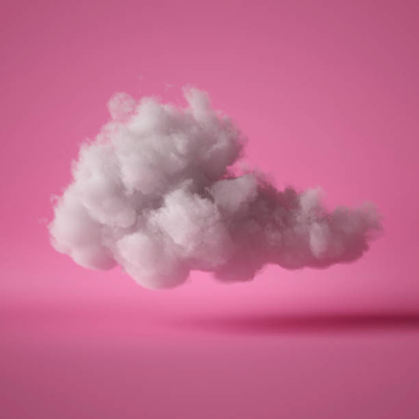 3d render, fluffy white cloud isolated on pink background, dust or mist 3d render, fluffy white cloud isolated on pink background, dust or mist cotton cloud stock pictures, royalty-free photos & images