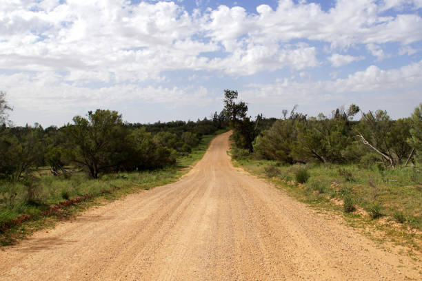 istock Empty Dirt Road meandering through Mallee Country 1176304388