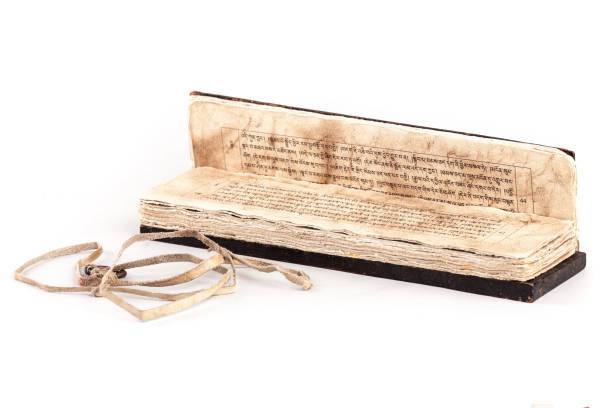 istock Buddhist texts from Tibet on strips of paper 1176306185