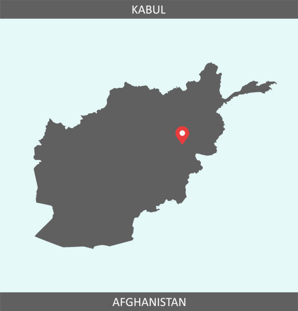 Afghanistan map vector with capital location Kabul for educational purposes Printable outline vector map of Afghanistan with capital location Kabul for educational purposes. The map is accurately prepared by a map expert. khost afghanistan stock illustrations