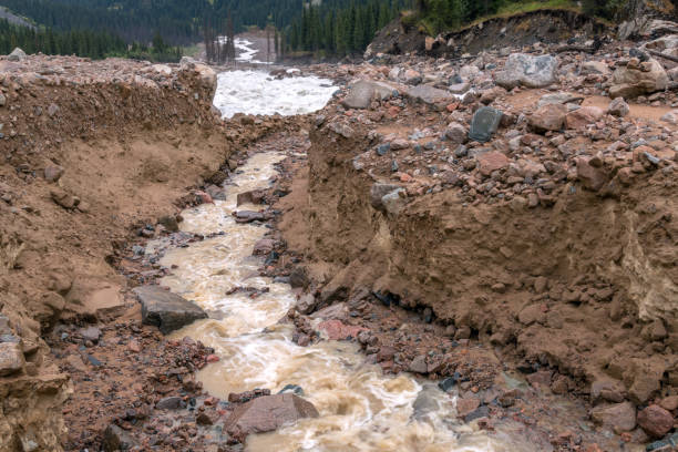 Photo of Mountains River Mudflow Danger