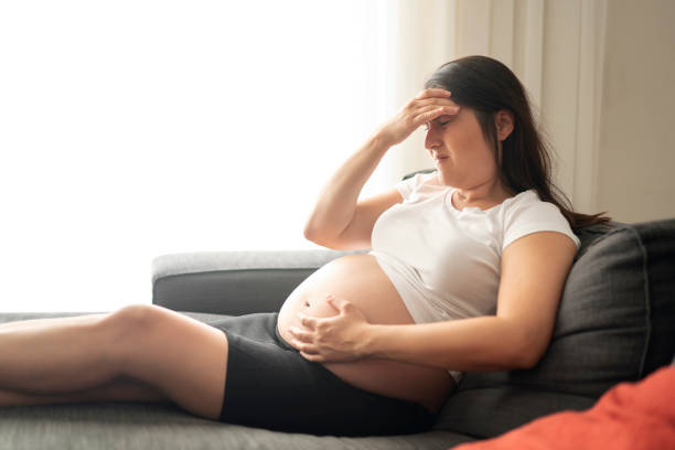 istock Pregnant is having pains 1176313842