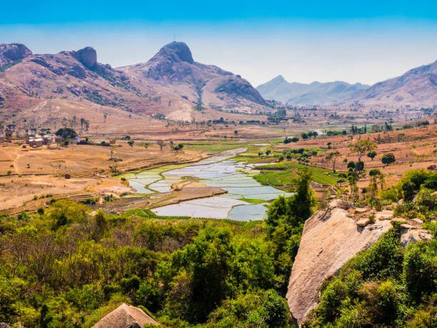 Panoramic view at Anja Community Reserve, Madagascar stock photo