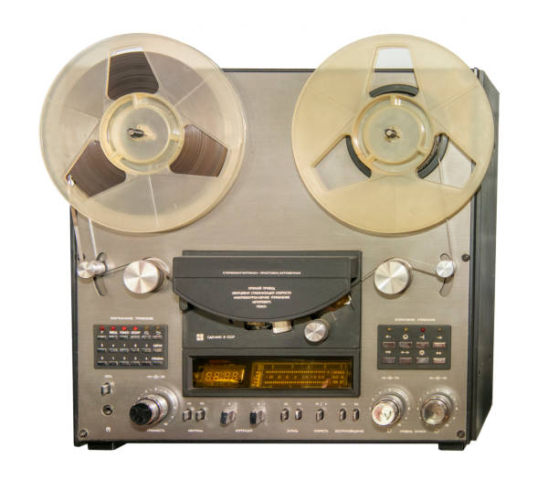 istock Top-class reel tape recorder made in the USSR - isolated on white 1176323518