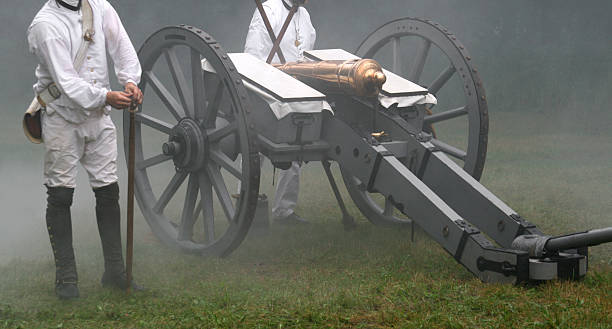 istock Revolutionary war cannon hazy with smoke 117632414