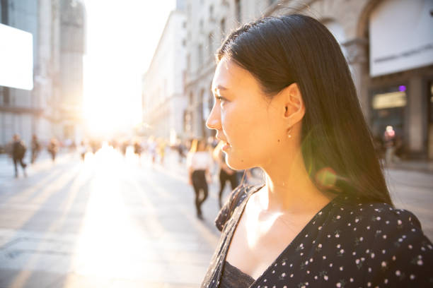 istock Smiling Chinese tourist girl 1176325982