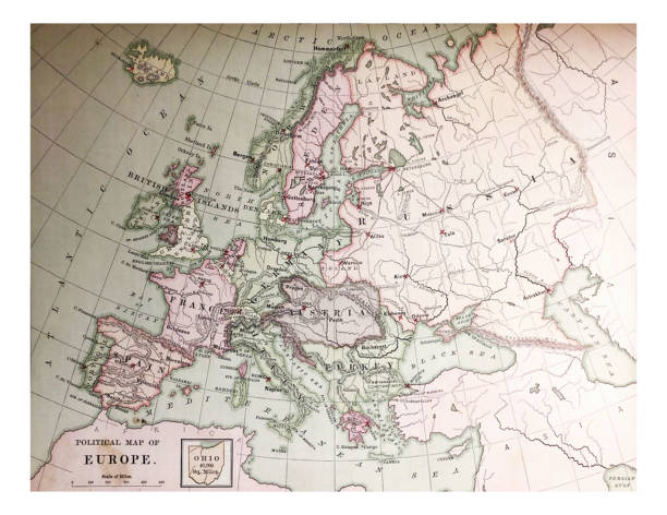 istock Antique illustration - 1878 Geography - Political map of Europe 1176326061