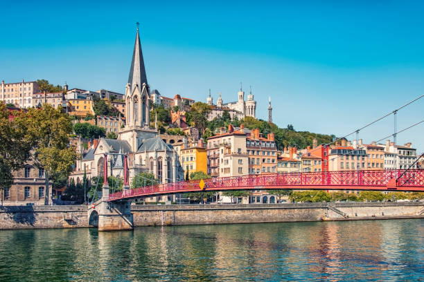 Architecture in Lyon City of Lyon in daytime fourviere stock pictures, royalty-free photos & images