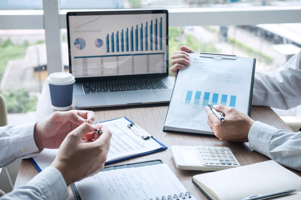 istock Professional executive manager, Business partner discussing ideas marketing plan and presentation project of investment at meeting and analyzing on document data, financial and investment concept 1176329670