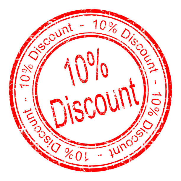 10% Discount rubber stamp - illustration stock photo