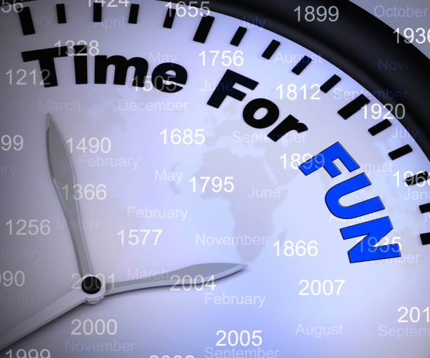 istock Time for fun concept icon means enjoyment and amusing entertainment - 3d illustration 1176330122