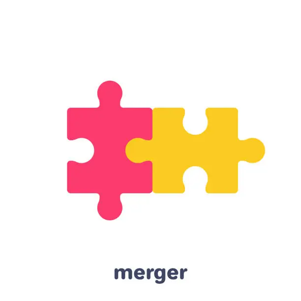 Vector illustration of merger