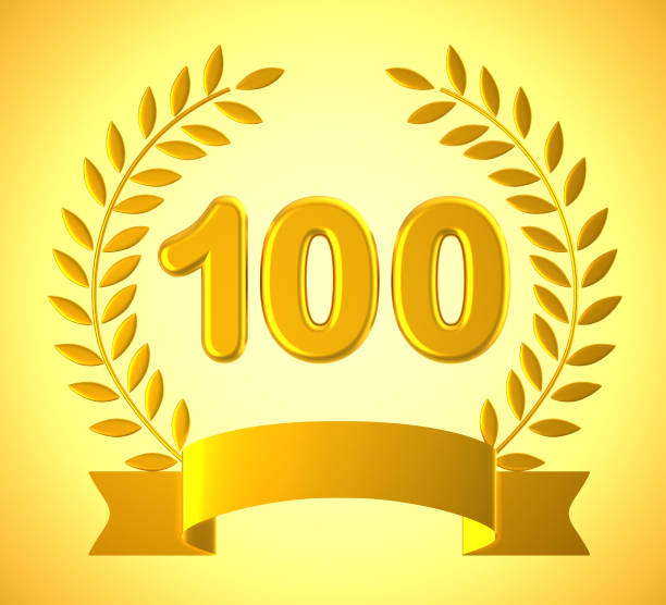 istock One hundred year celebration icon shows 100 years anniversary - 3d illustration 1176331882
