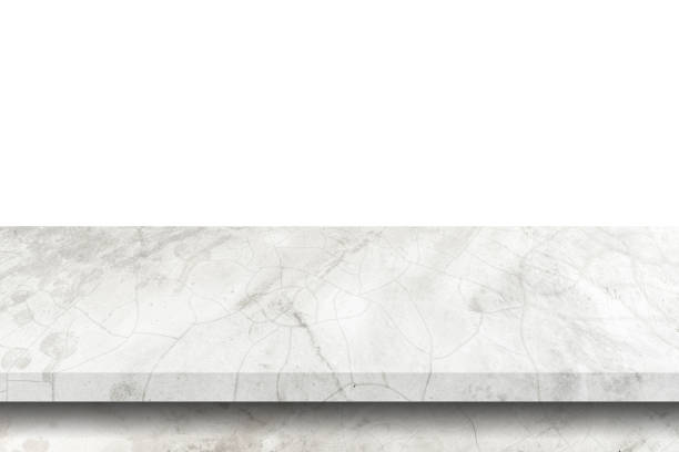 istock Empty cement table on isolated white background with copy space and display montage for product. 1176332480