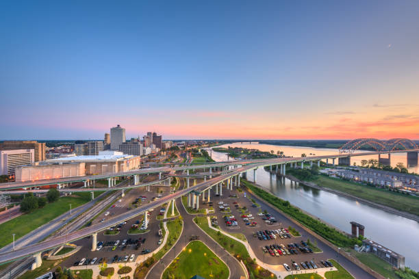 istock Memphis, Tennessee, USA aerial skyline view with downtown 1176334663
