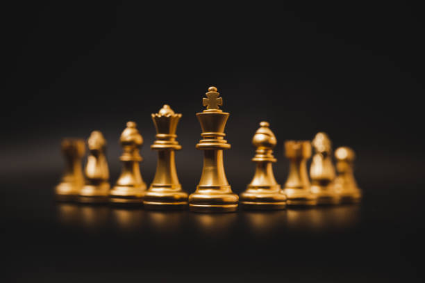 istock Leader and success business competition concept. Chess board game strategy 1176342354
