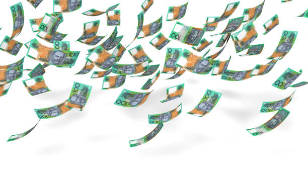 istock A bunch of australian dollar bills falling from the sky 1176352608