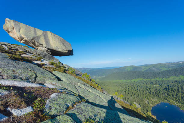 istock Very beautiful mountain scenery. Panoramic view from a mountain pass in Siberia 1176354724