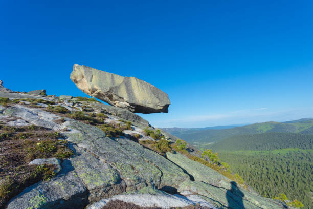 istock Very beautiful mountain scenery. Panoramic view from a mountain pass in Siberia 1176354828