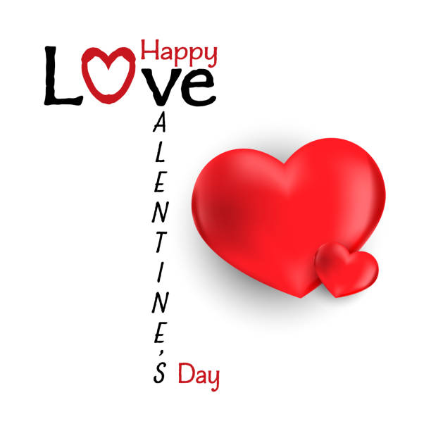 istock Valentine's Day background of realistic red hearts with Love and Happy Valentine's day text on white background. Valentine's Day greeting card or banner. Vector illustration. 1176354935