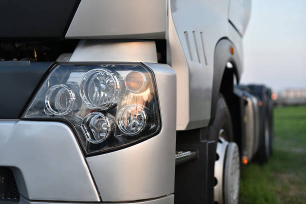 istock headlight of truck tractor 1176355662